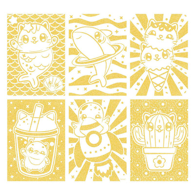 Groupe d'artisanat créatif mini mymy papier à colorier pailleté a4