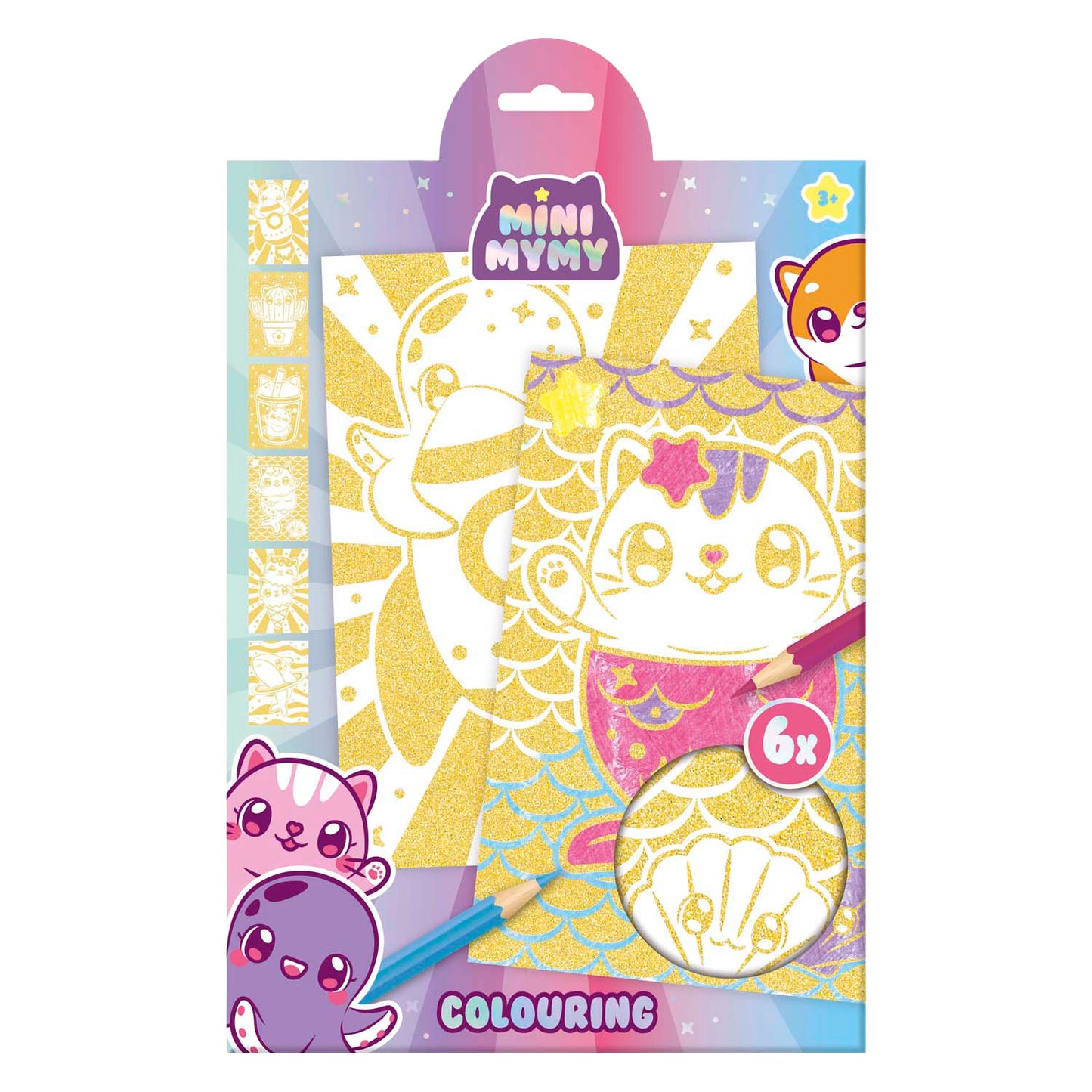 Groupe d'artisanat créatif mini mymy papier à colorier pailleté a4