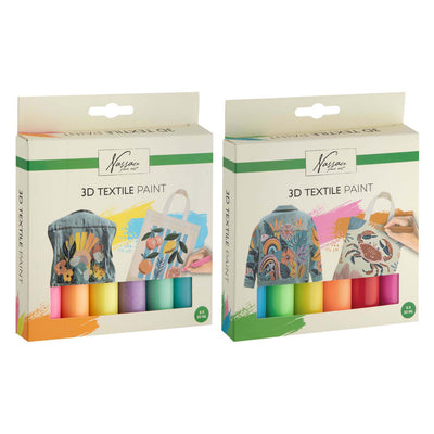 Creative Craft Group Nassau Ensemble de peinture textile 3D - 6 pcs.