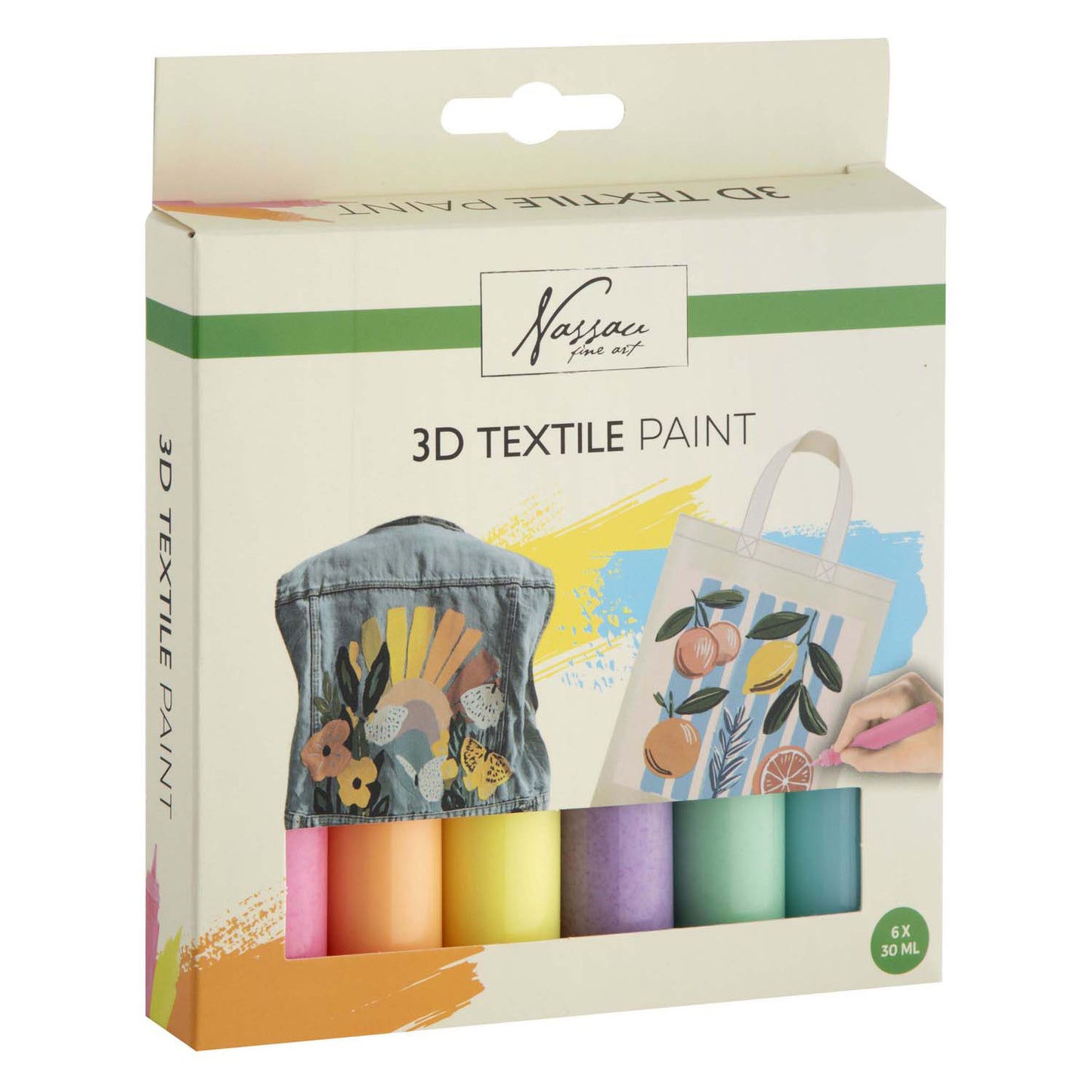 Creative Craft Group Nassau Ensemble de peinture textile 3D - 6 pcs.