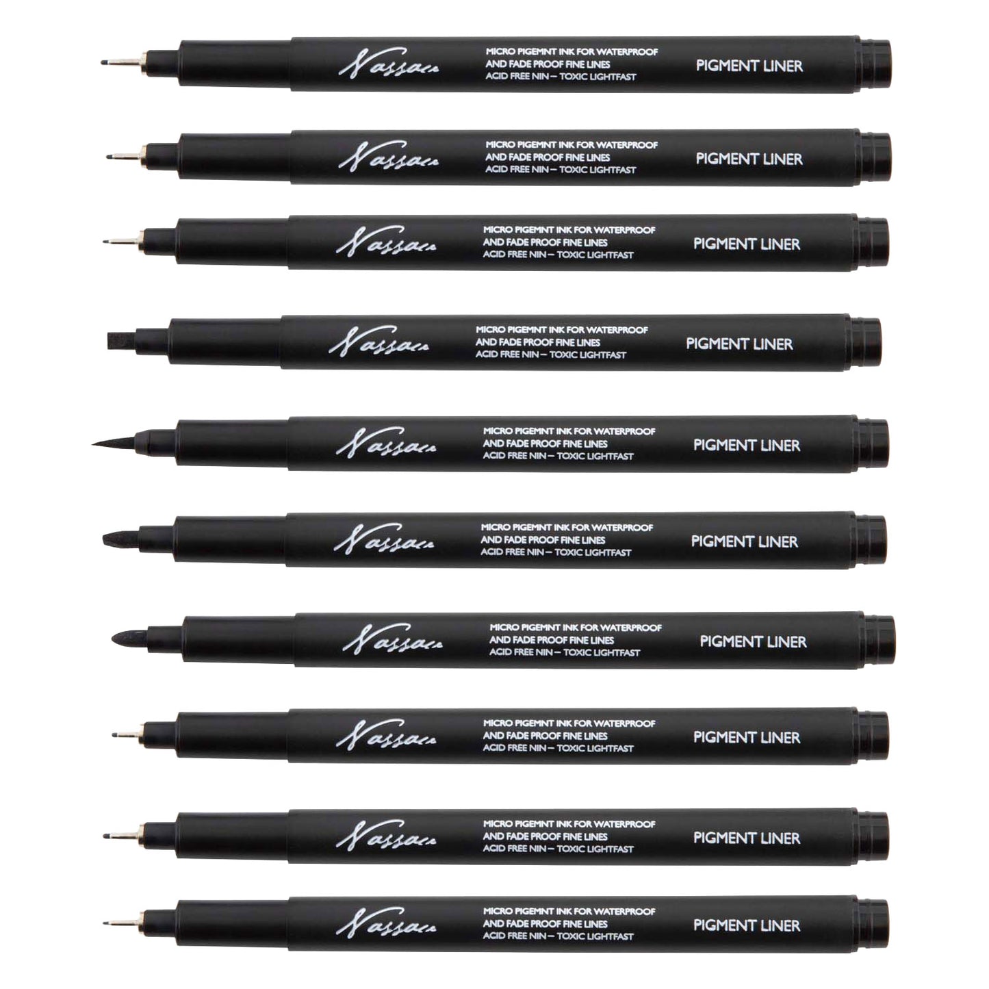 Ensemble de feutres fins Nassau Creative Craft Group - 10 pcs.
