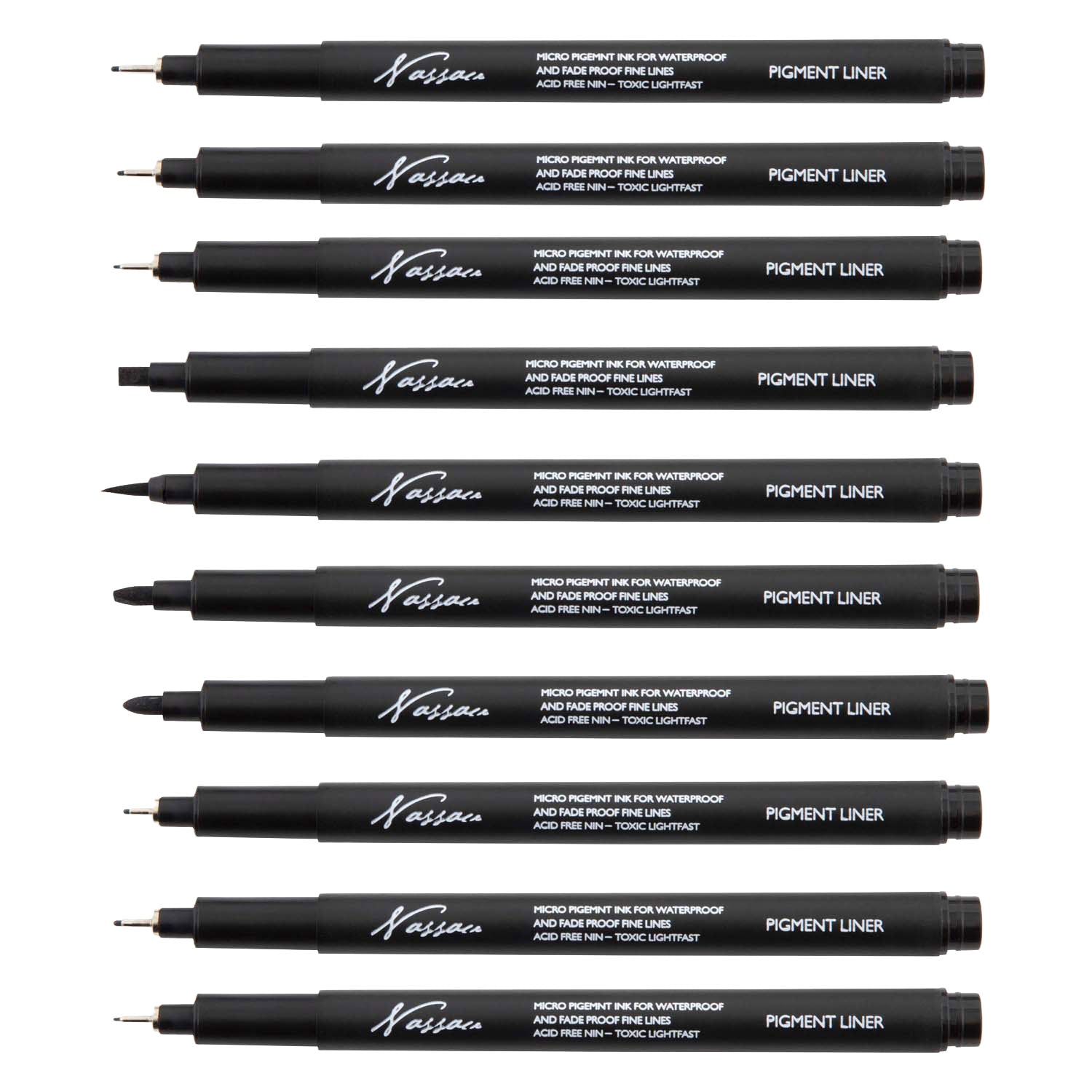Ensemble de feutres fins Nassau Creative Craft Group - 10 pcs.