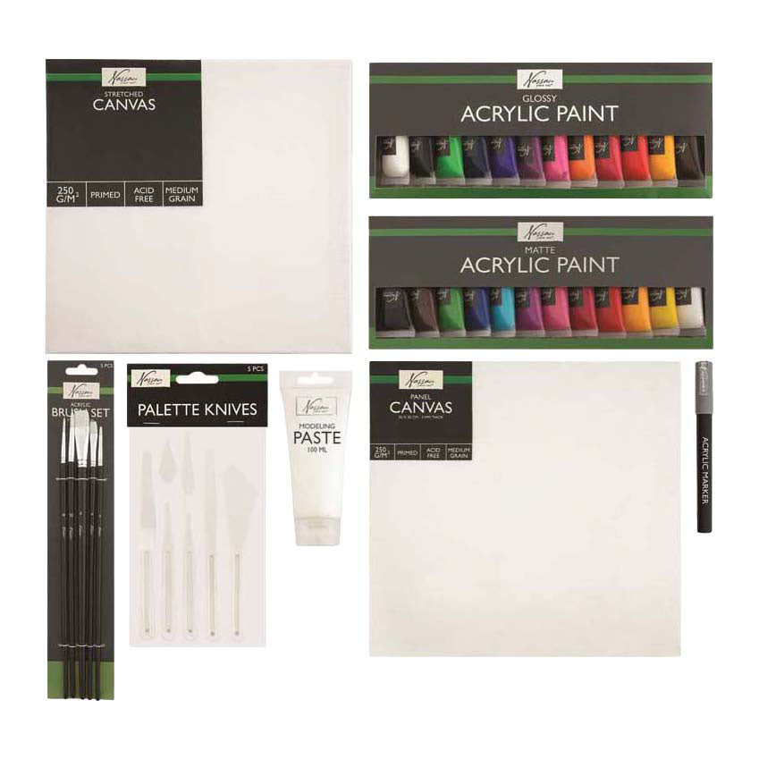 Creative craft group nassau ensemble complet en acrylique - 38 pcs.