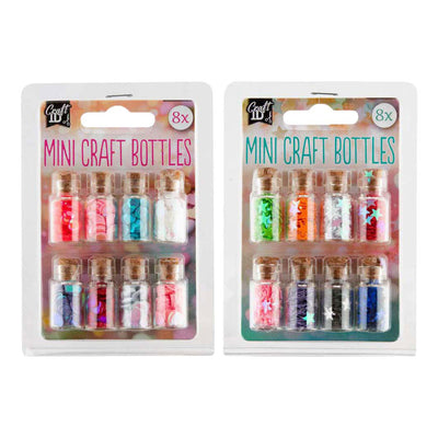 Mini bouteilles artisanales du groupe d'artisanat créatif - 8 pcs.