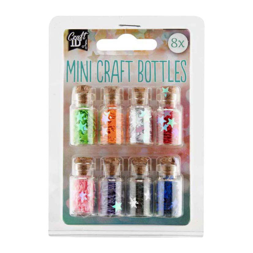 Mini bouteilles artisanales du groupe d'artisanat créatif - 8 pcs.