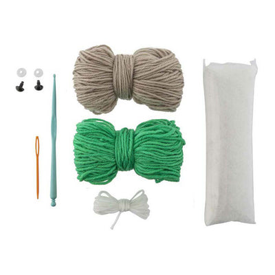 Kit de crochet pour groupe de loisirs créatifs, tortue - incl. aiguille et fil