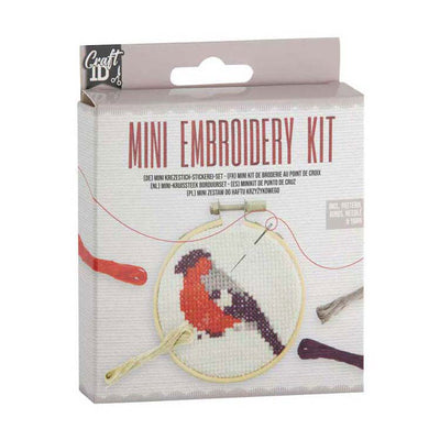 Creative craft group mini set de broderie oiseau - incl. aiguille et fil