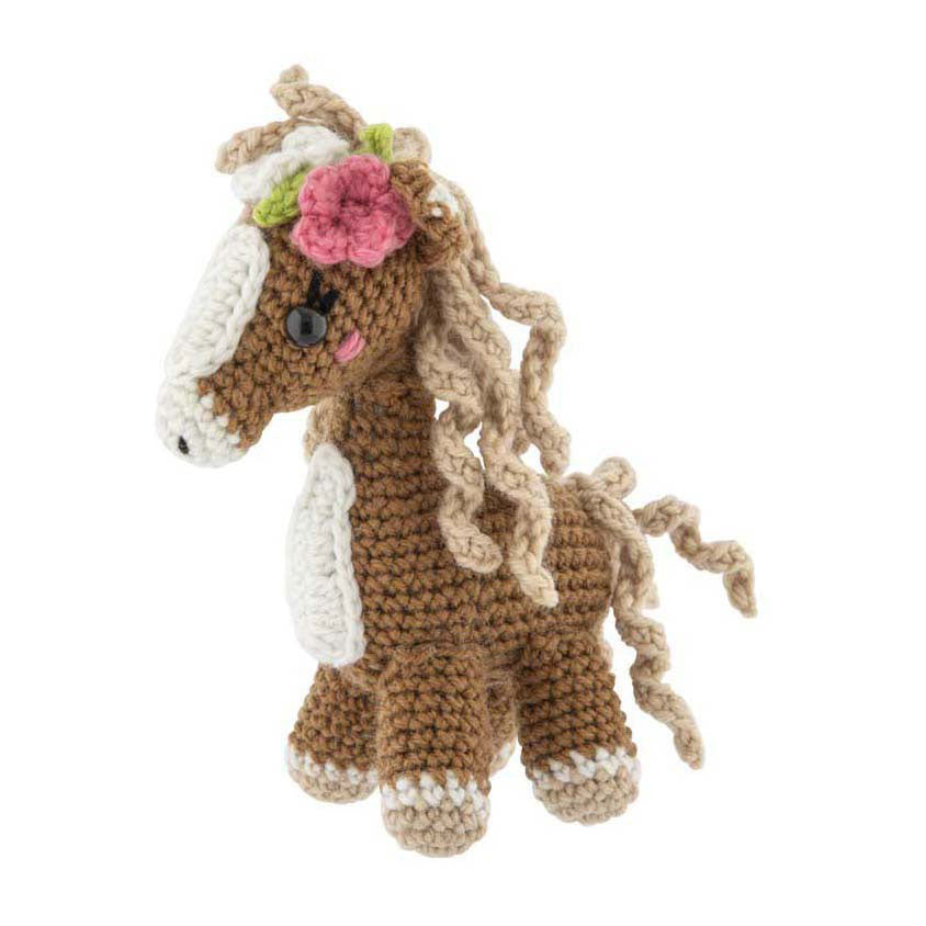 Kit de crochet de groupe créatif pour poulain - incl. aiguille et fil