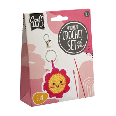Groupe d'artisanat créatif paquet de crochet porte-clés soleil - incl. aiguille et fil