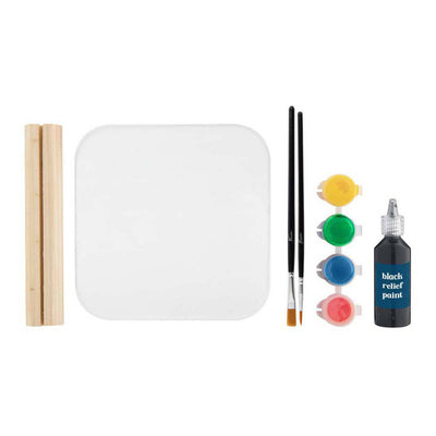 Groupe d'artisanat créatif peinture sur carrelage vitraux - incl. 4 couleurs de peinture 2 pinceaux