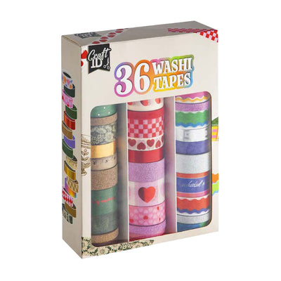 Ensemble de rubans washi pour groupe d'artisanat créatif 3 m - 36 pièces.