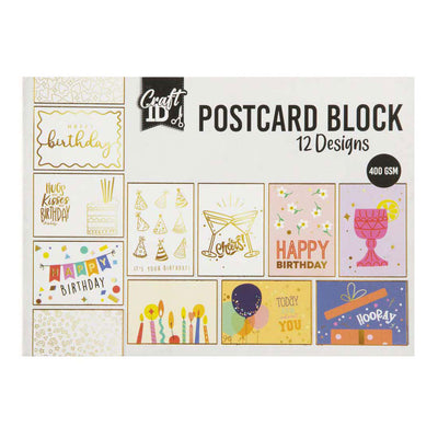 Cartes postales de groupe d'artisanat créatif 17,6x12,5cm - 12 modèles