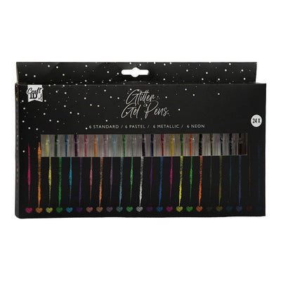Stylos gel à paillettes Creative Craft Group - 24 pcs.