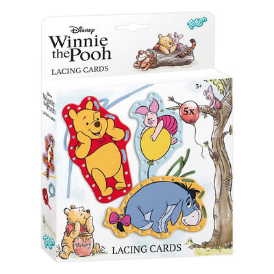 Groupe d'artisanat créatif totum winnie l'ourson cartes à enfiler incl. lacets - 5 pcs.