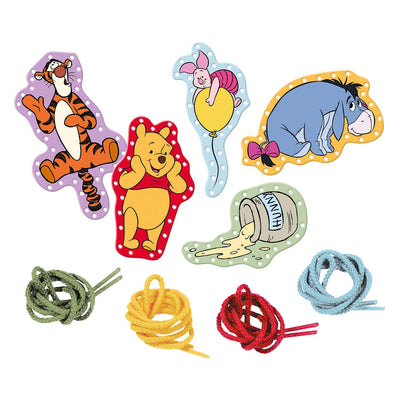Groupe d'artisanat créatif totum winnie l'ourson cartes à enfiler incl. lacets - 5 pcs.
