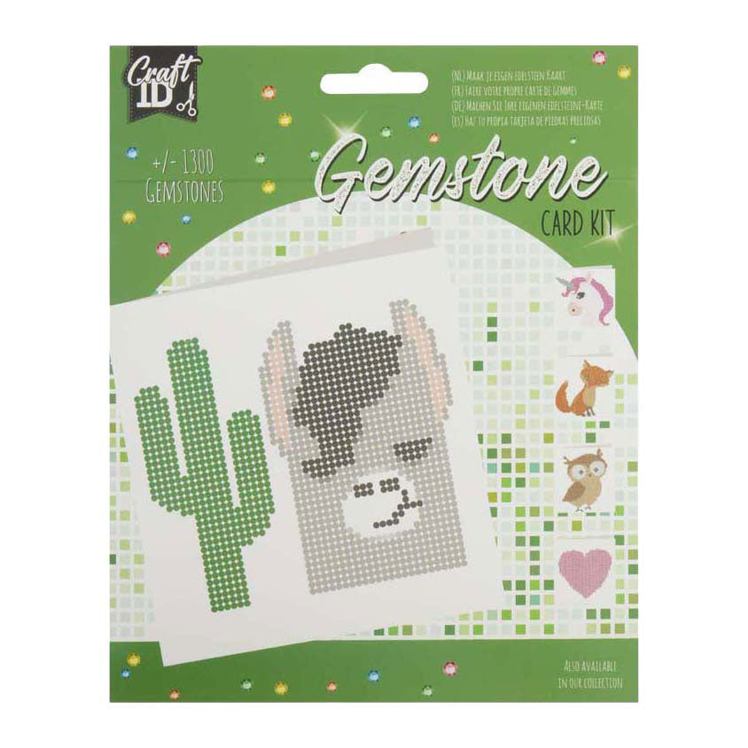 Kit de cartes de pierres précieuses pour groupe d'artisanat créatif, animaux