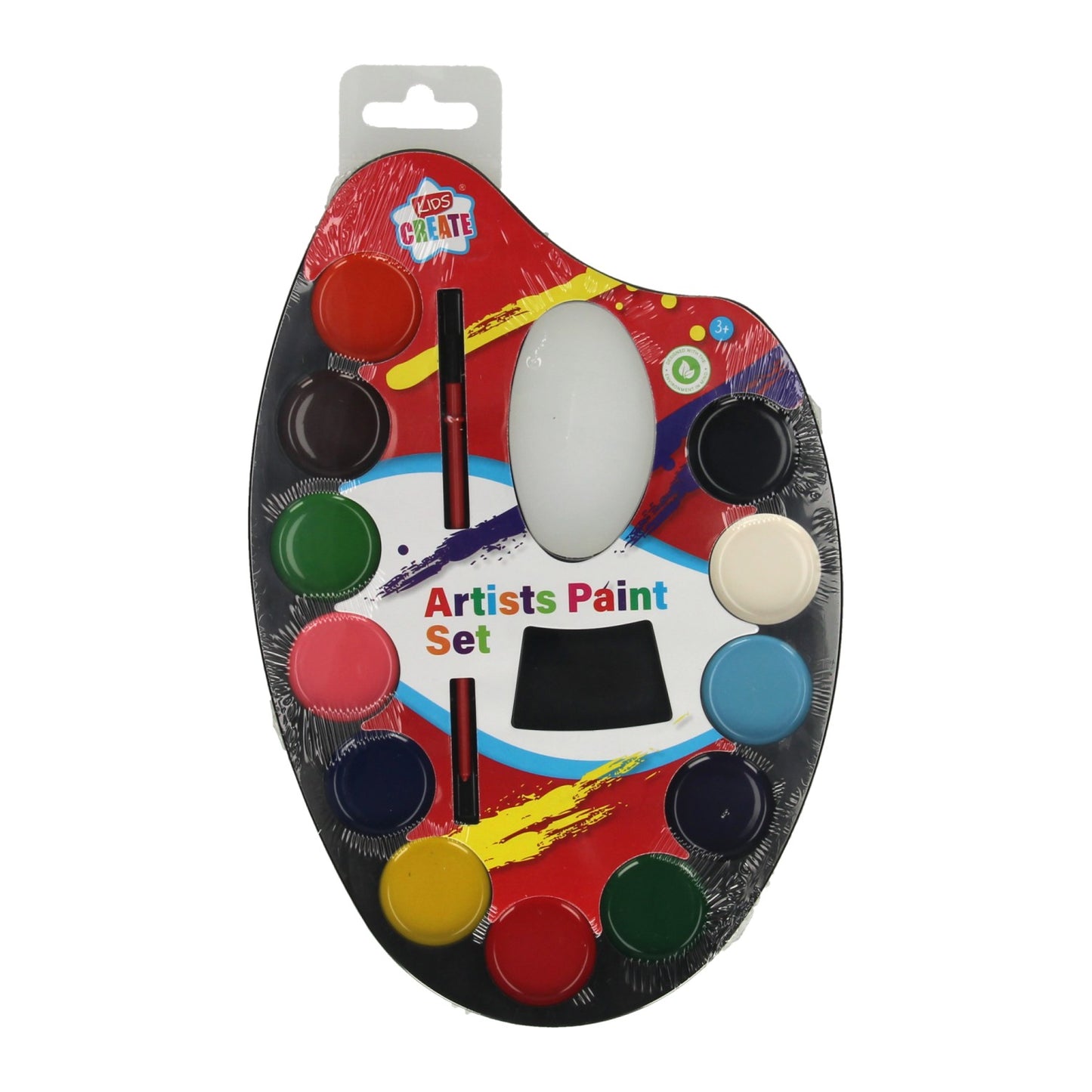 Palette de peinture avec pinceau, 12kl.