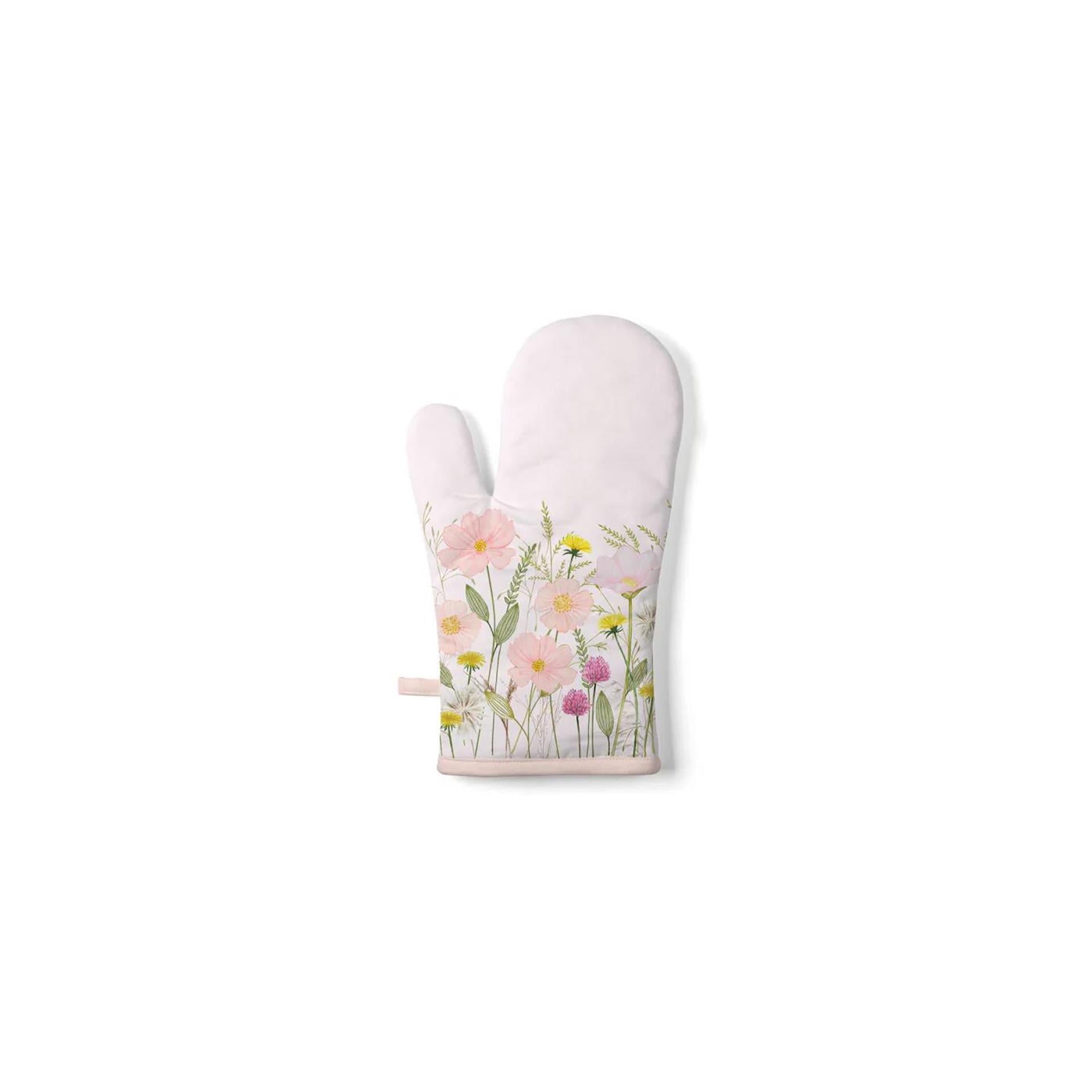 Gant de cuisine Ambiente fleurs pastel rose