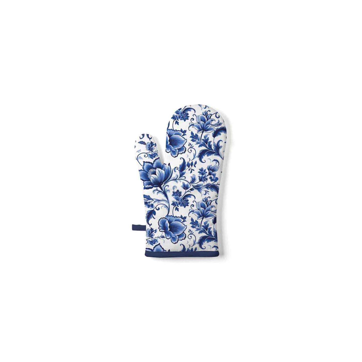 Gant de cuisine Ambiente fleurs bleu de Delft