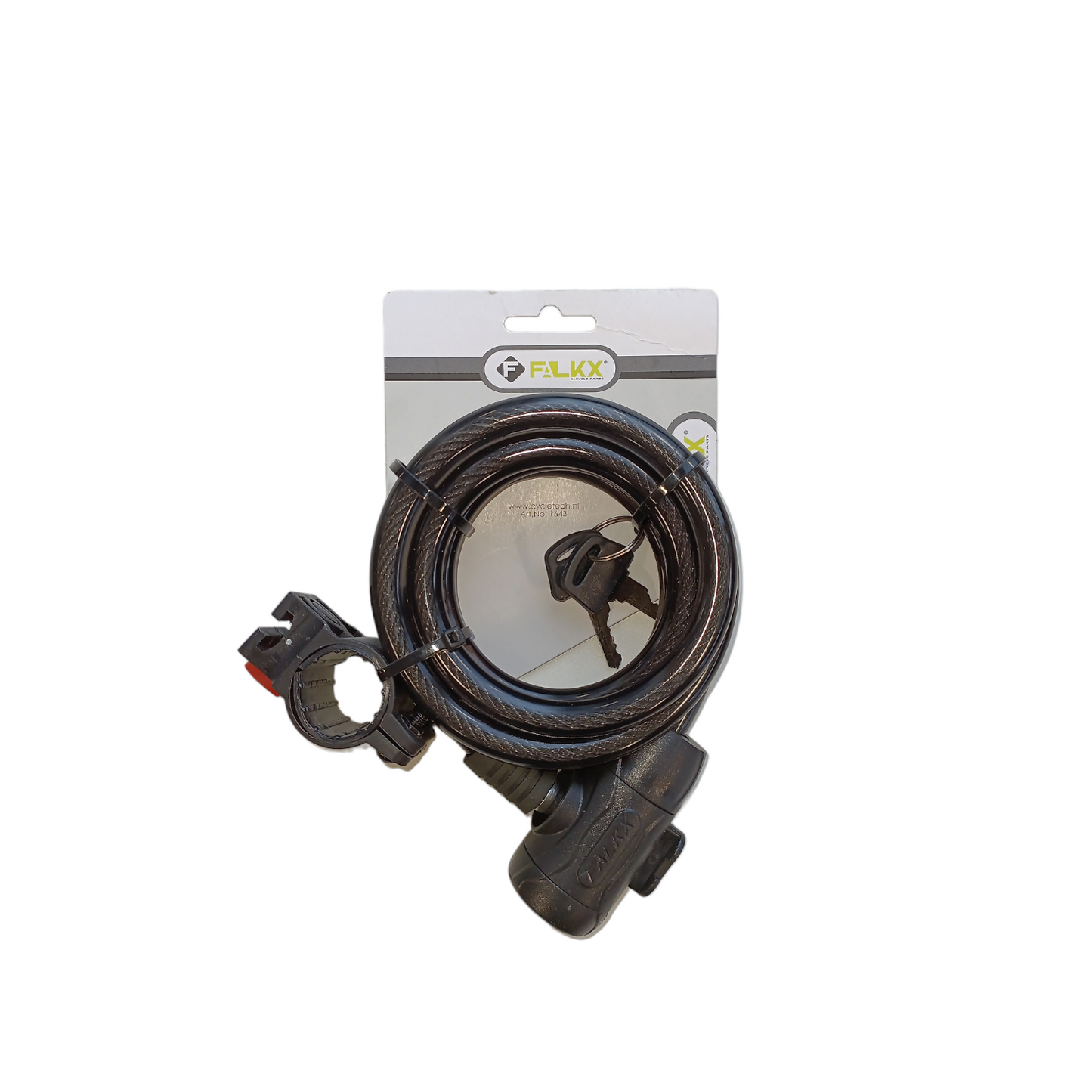 Verrouillage du câble Falkx Curl avec support 1800 x 12 mm noir