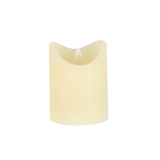 Bougie LED maison quotidienne 7,5x10 cm crème | 4 pièces
