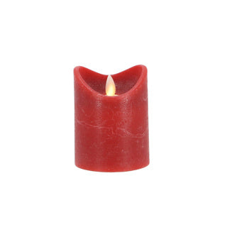 Bougie LED maison quotidienne 7,5x10 cm rouge | 4 pièces