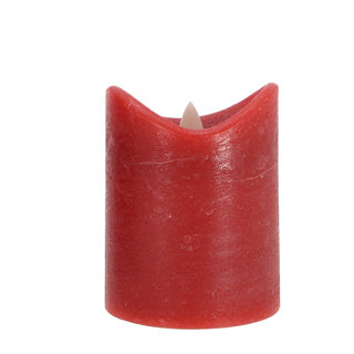 Bougie LED maison quotidienne 7,5x10 cm rouge | 4 pièces