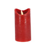 Bougie LED maison quotidienne 7,5x15 cm rouge | 4 pièces