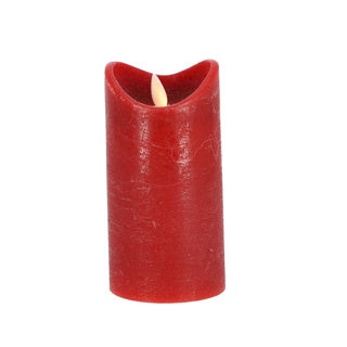 Bougie LED maison quotidienne 7,5x15 cm rouge | 4 pièces