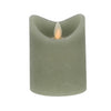 Bougie LED maison quotidienne 7,5x10 cm vert | 4 pièces