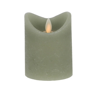 Bougie LED maison quotidienne 7,5x10 cm vert | 4 pièces