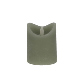 Bougie LED maison quotidienne 7,5x10 cm vert | 4 pièces