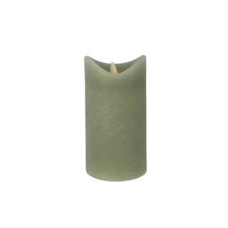 Bougie LED maison quotidienne 7,5x15 cm vert | 4 pièces