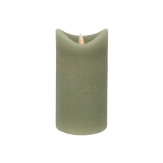 Bougie LED maison quotidienne 7,5x15 cm vert | 4 pièces