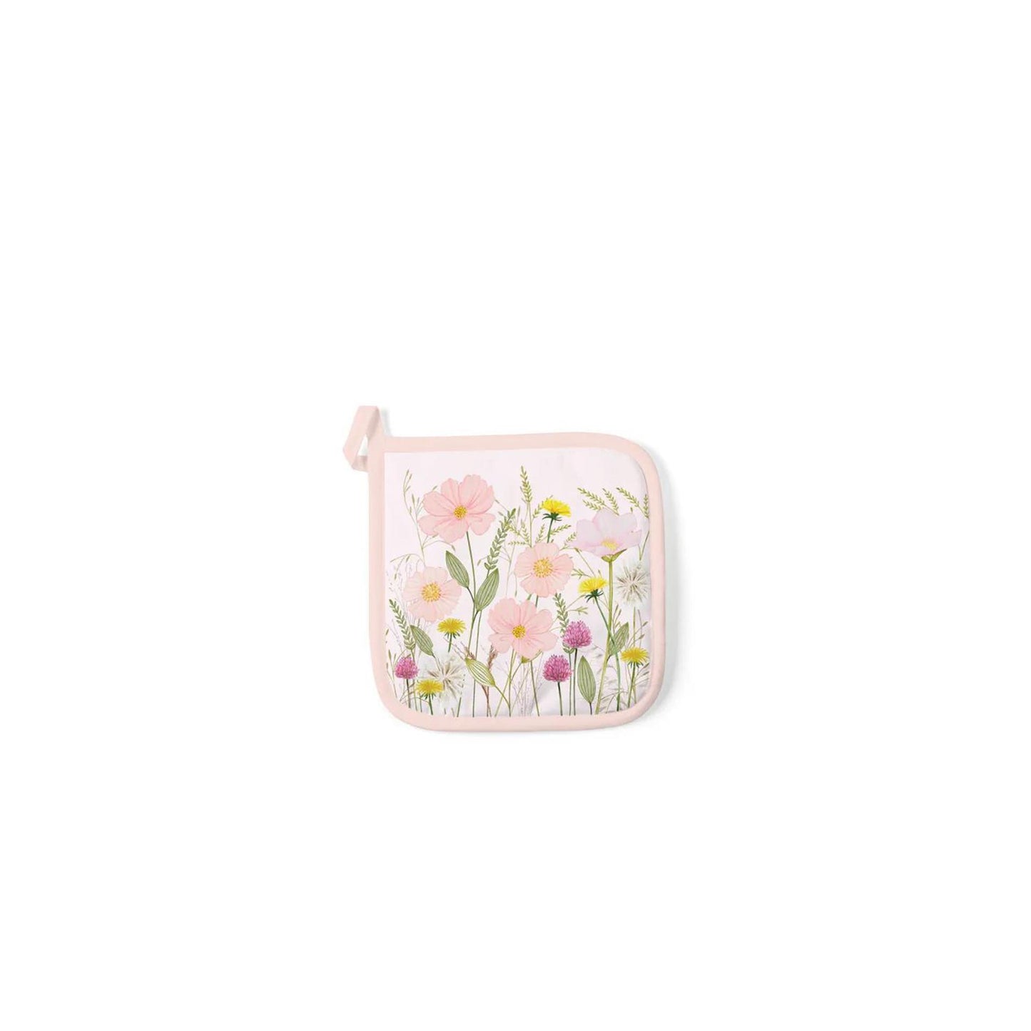Cache-pot Ambiente fleurs pastel rose