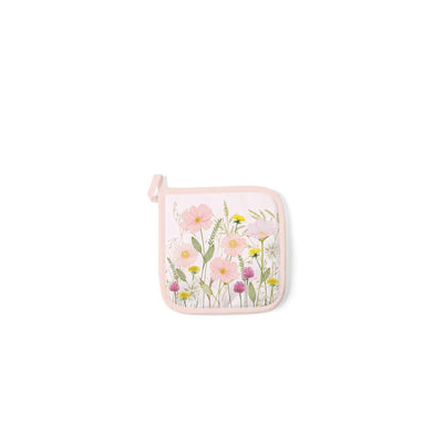 Cache-pot Ambiente fleurs pastel rose