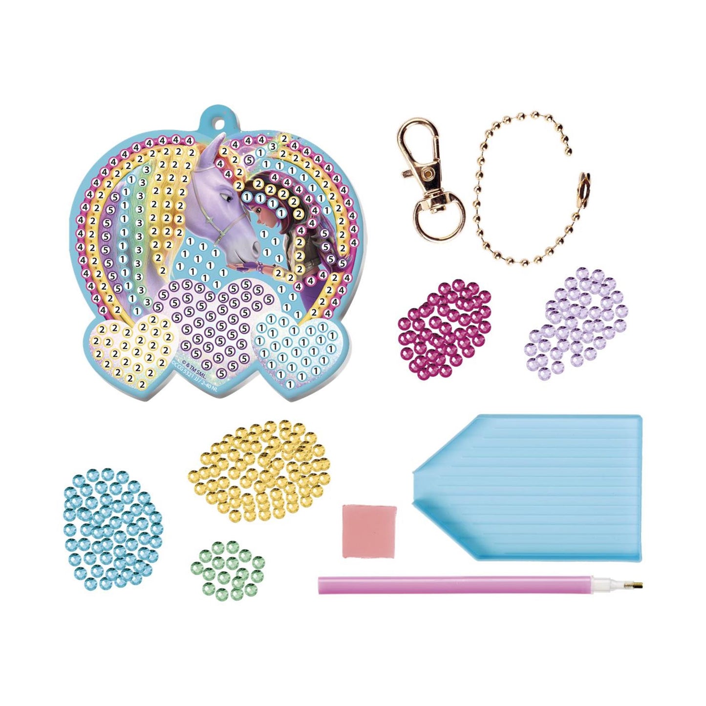 Porte-clés licorne peinture diamant Moxy