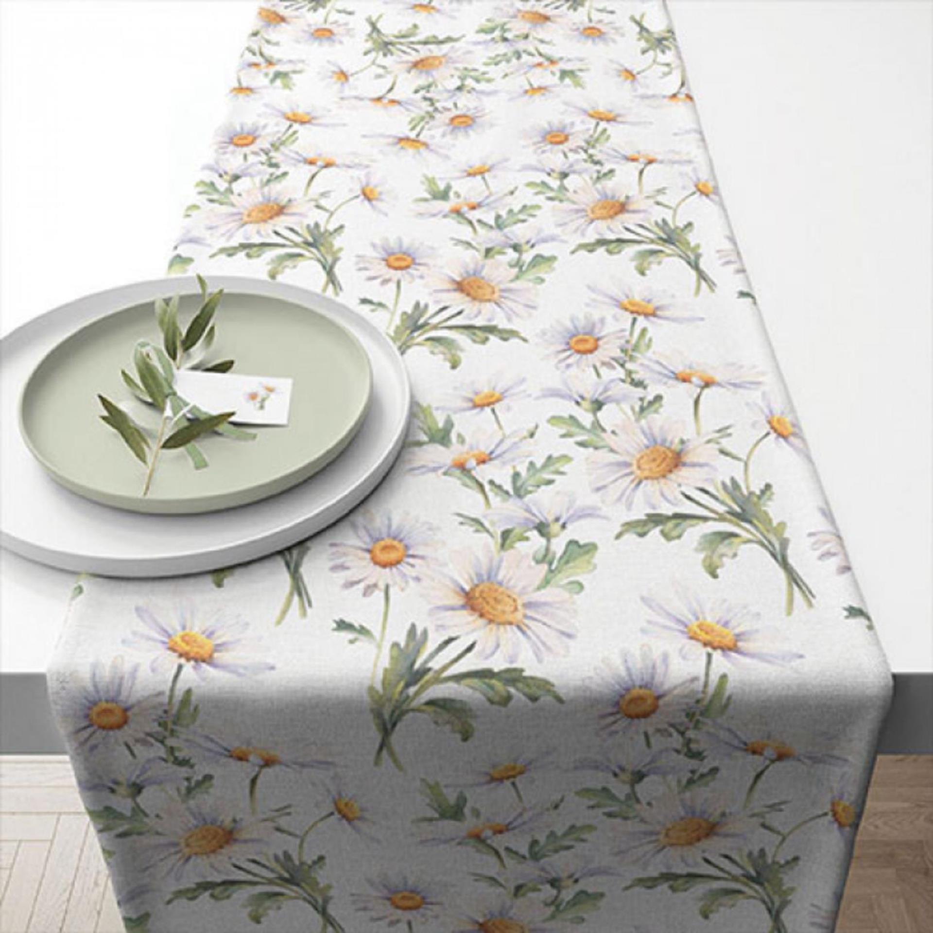 Chemin de table Ambiente belles marguerites
