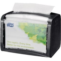 Distributeur de serviettes tork n4 xpressnap plastique noir 155 x 201 x 150 mm