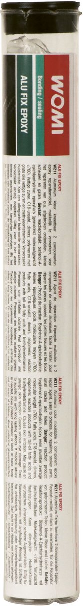 Womi alu fix époxy w211 – 114 g gris – réparation aluminium solide – époxy 2k moulable – résultat résistant à l'usure