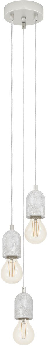 Eglo silvares - lampe suspendue - 3 lumières - gris