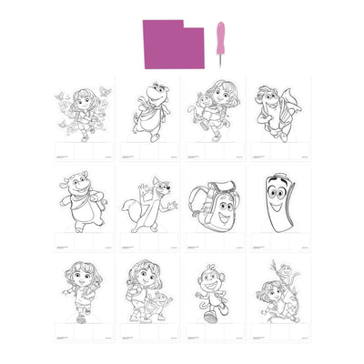 Moxy dora poussez des images 12 feuilles
