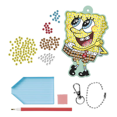 Porte-clés peinture diamant Bob l'éponge Moxy