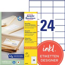 Etiquettes multifonctions avery zweckform lr3475 100x24mm