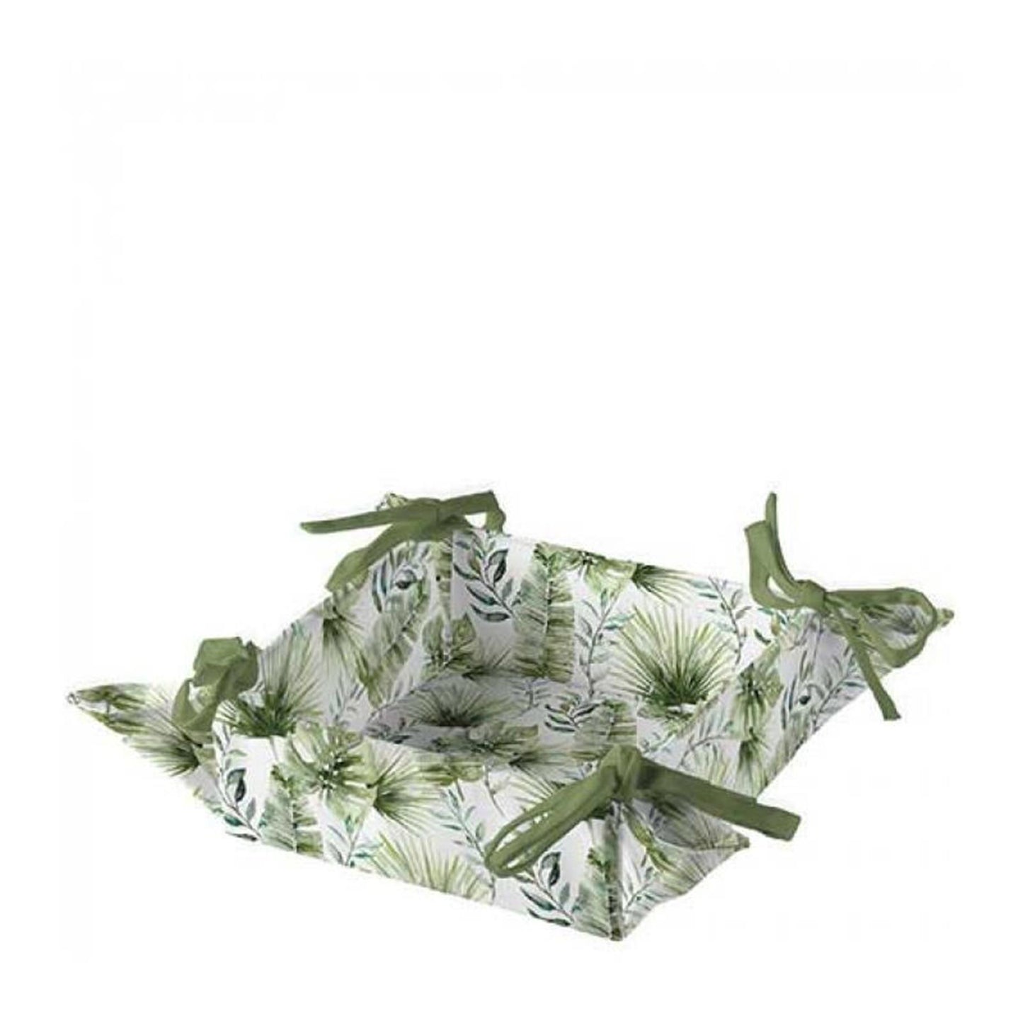 Corbeille à pain Ambiente feuilles de jungle blanches