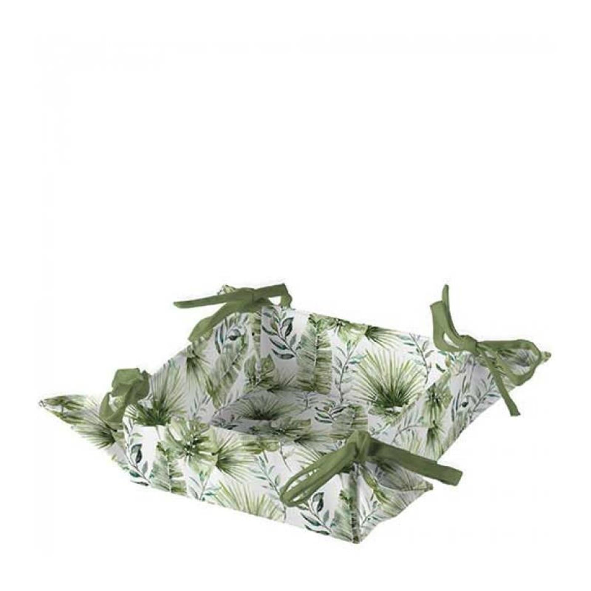 Corbeille à pain Ambiente feuilles de jungle blanches