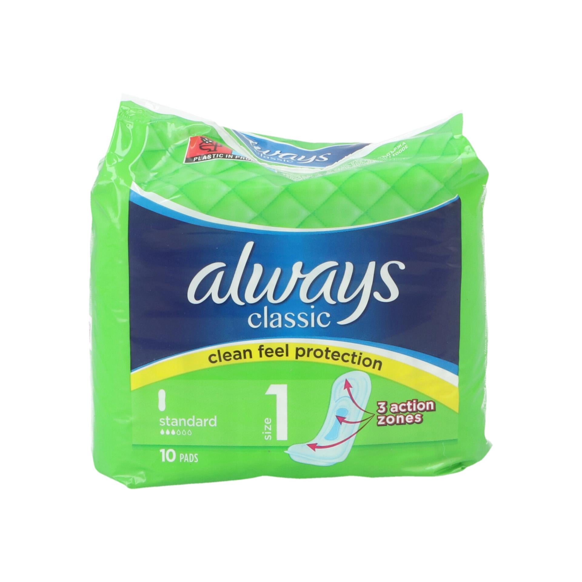 Serviettes hygiéniques toujours classiques 10 pièces