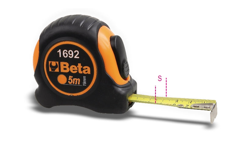 Beta 1692 ruban à mesurer avec étui ruban à mesurer en acier 3m