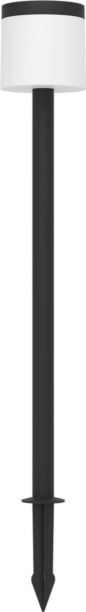 Lampe à piquet solaire Eglo pantete - lampe sur pied d'extérieur - énergie solaire - LED - 115 cm - noir et blanc