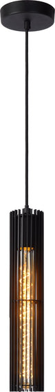 Lucide lionel - lampe suspendue - ø 6,5 cm - 1xe27 - noir